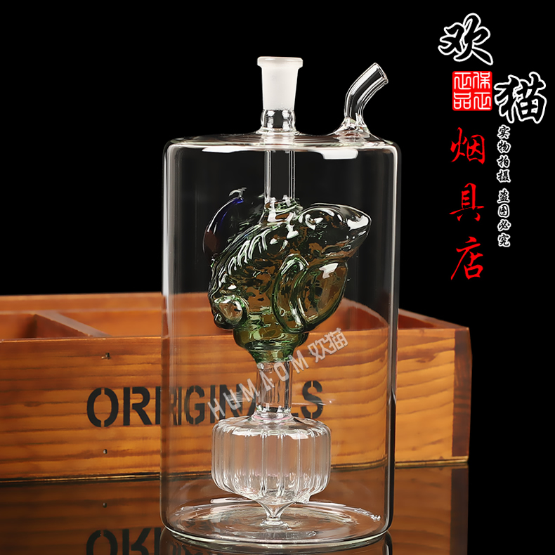 80金蝉玻璃水烟壶 大容量双重过滤 厂家直供批发专卖
