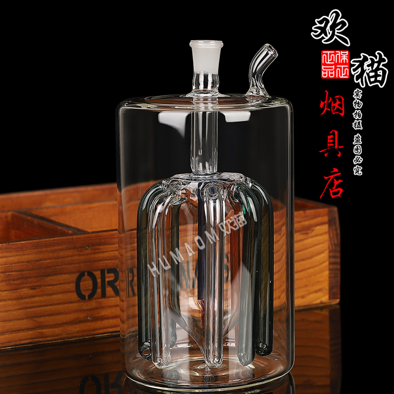 8爪玻璃水烟壶 大容量多爪过滤 厂家直供批发专卖