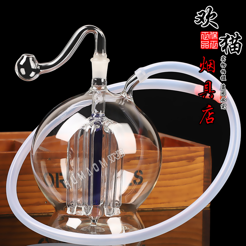 大灯泡玻璃水烟壶 大容量双重过滤 厂家直供批发专卖
