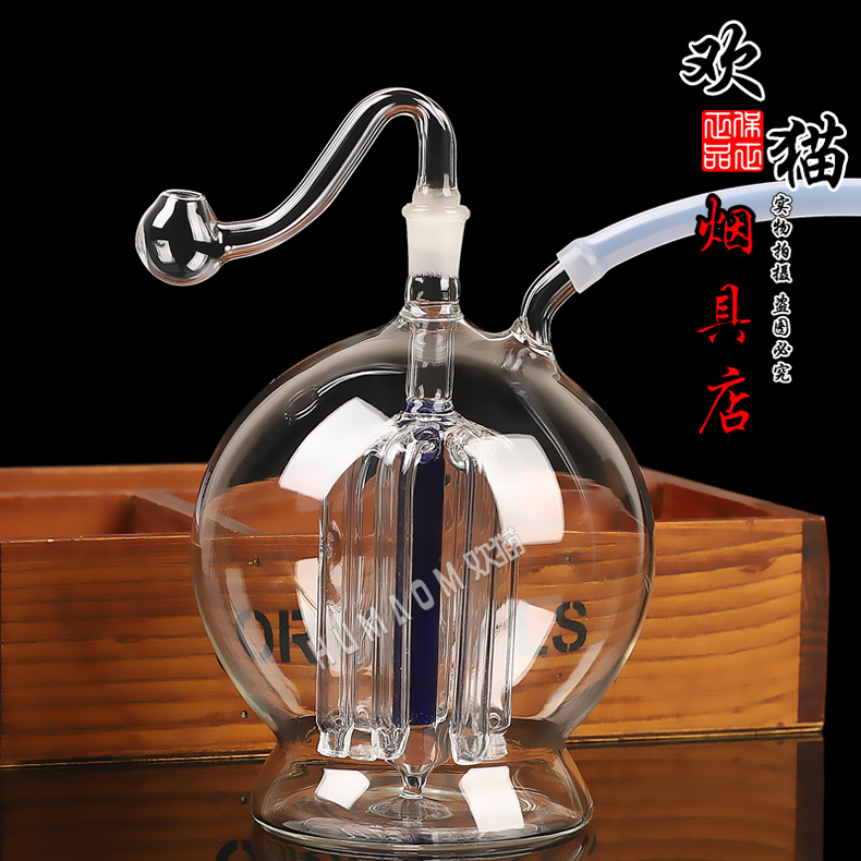 大灯泡玻璃水烟壶 大容量双重过滤 厂家直供批发专卖