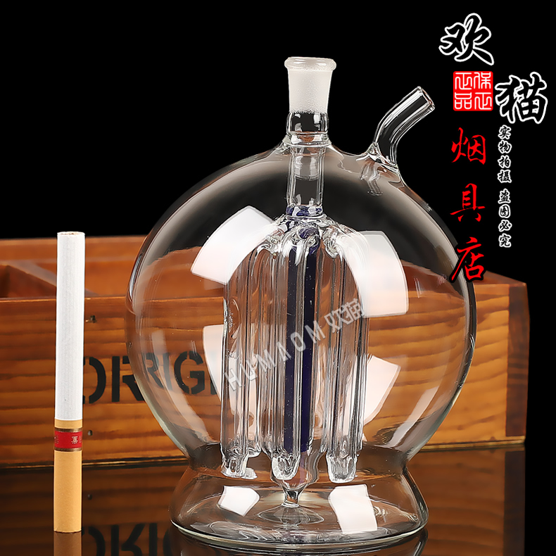 大灯泡玻璃水烟壶 大容量双重过滤 厂家直供批发专卖