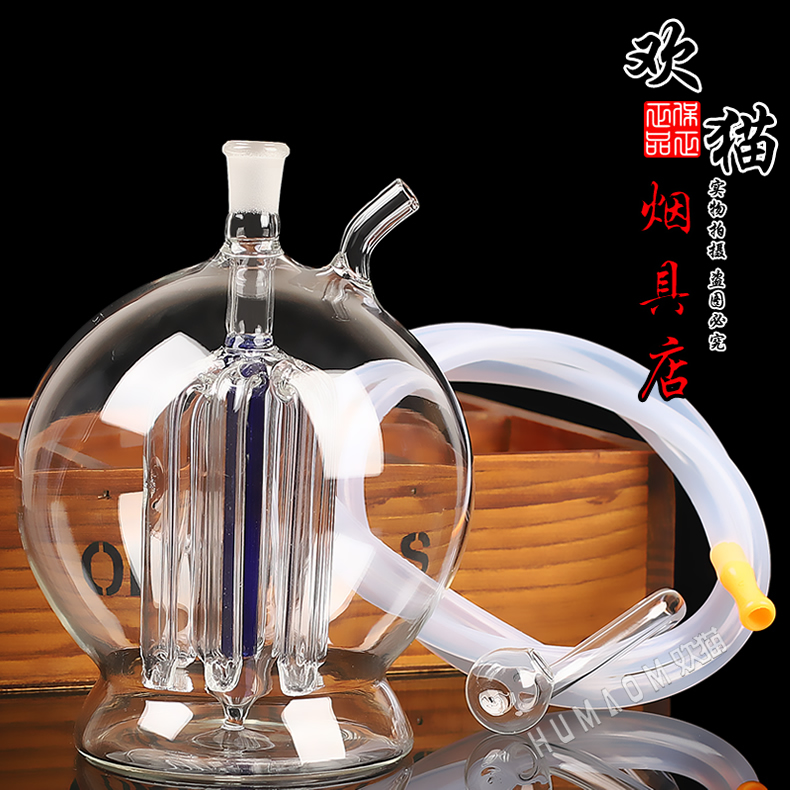 大灯泡玻璃水烟壶 大容量双重过滤 厂家直供批发专卖
